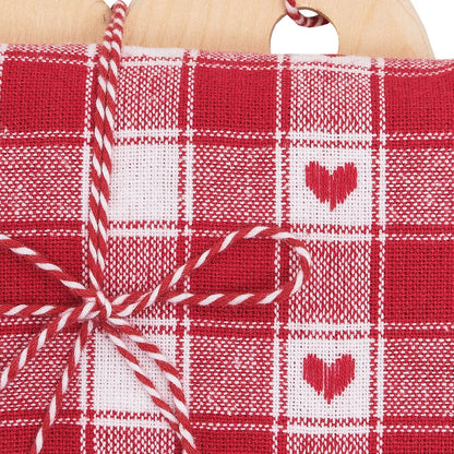 Utierka DESIGN + BOARD káro srdce červená