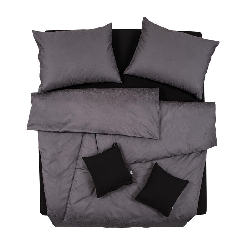 Obliečky ELEGANT PLUS štvorčeky tmavá sivá