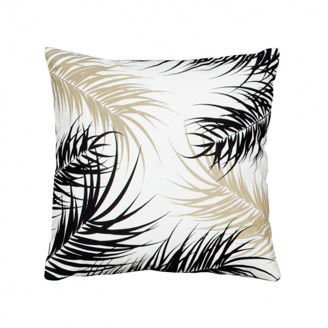 Dekoračný návlek NORD palmové listy čierna