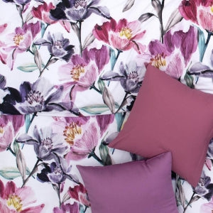 Obliečky ART JERSEY aqua bloom fialová ružová