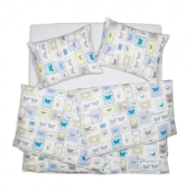 Obliečky KREP známky motýle