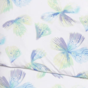 Obliečky JERSEY kvety tyrkysová