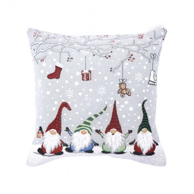 Dekoračný návlek MOTIV elfovia s darčekmi