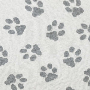 Dekoračný návlek pletený DESIGN labky smotanová