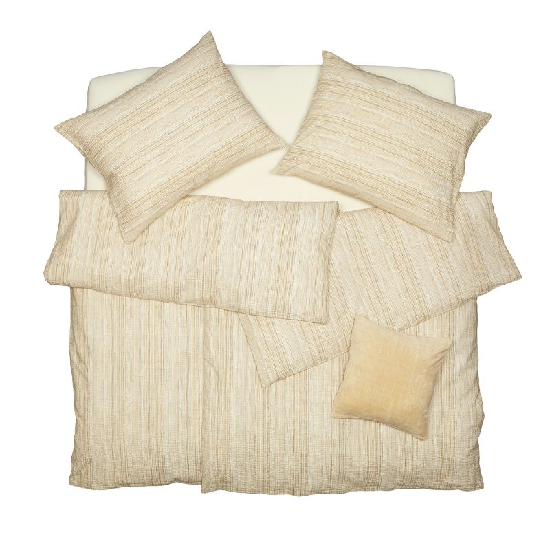 Obliečky KREP prúžky smotanová