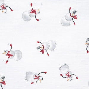 Obliečky JERSEY snehuliaci biela červená