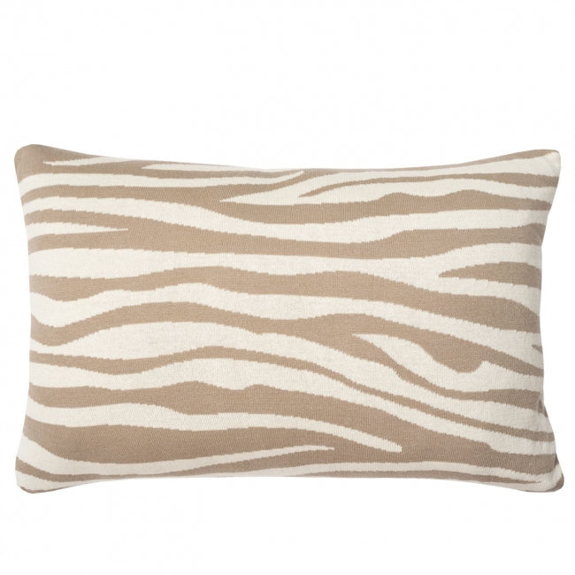 Dekoračný návlek pletený DESIGN zebra smotanová béžová