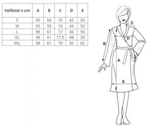 Župan froté BELA DUO kimono aqua