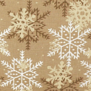 Dekoračný návlek MOTIV vločky béžová biela