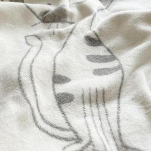 Deka VELUR STYLE cats smotanová sivá