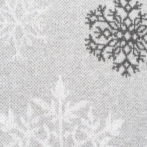 Dekoračný návlek pletený DESIGN vločky sivá žltá