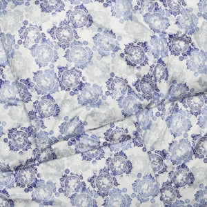 Obliečky JERSEY maroko biela modrá sivá