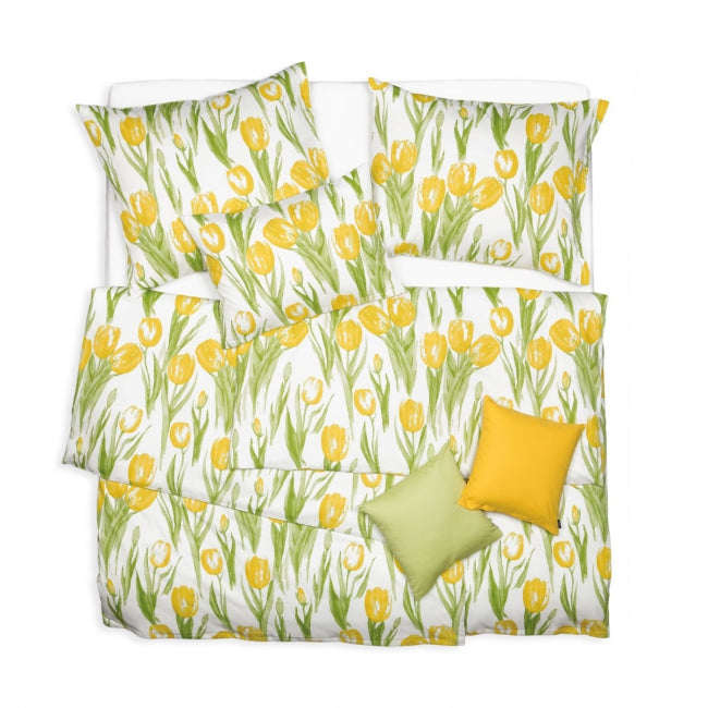Obliečky SATÉN DESIGN tulips žltá