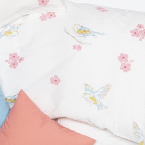 Obliečky KREP vtáčik sakura