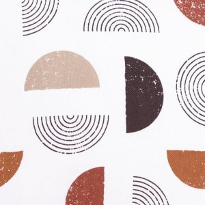 Dekoračný návlek DEKORO geo spiral biela hrdzavá