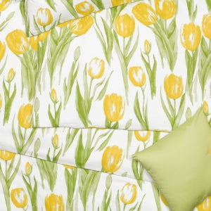Obliečky SATÉN DESIGN tulips žltá