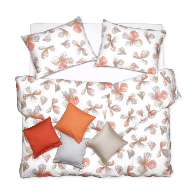 Obliečky JERSEY kvety tehlová