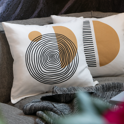 Dekoračný návlek DEKORO big spiral smotanová