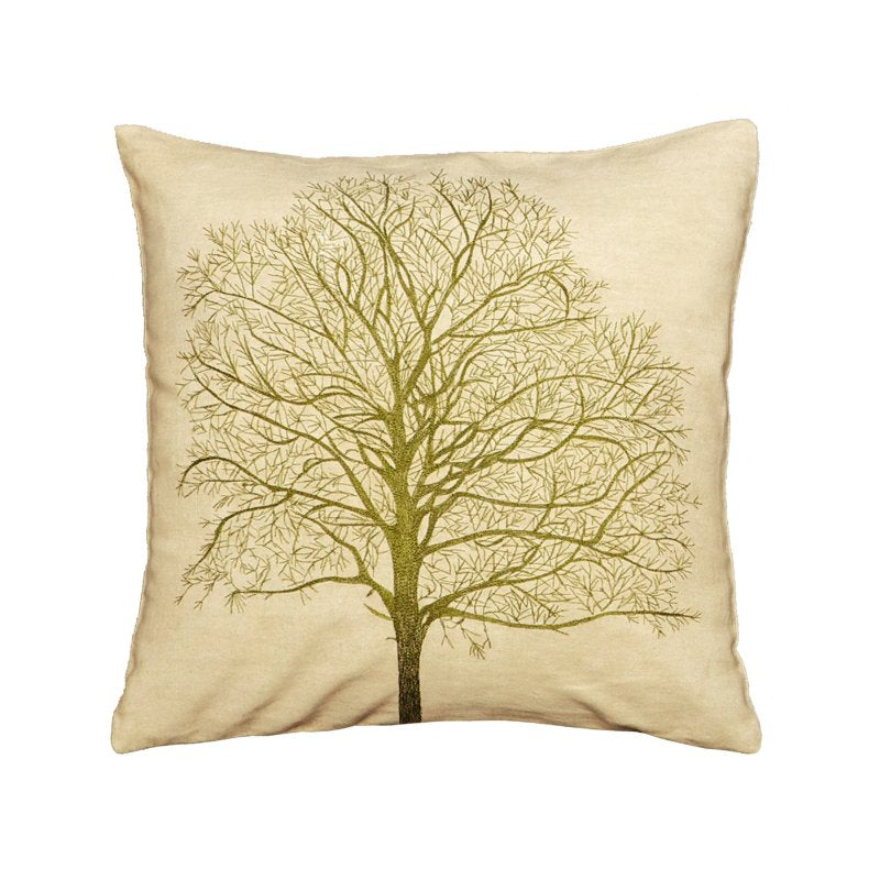 Dekoračný návlek ART NATURE big tree smotanová zelená