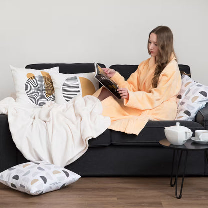 Dekoračný návlek DEKORO big spiral smotanová