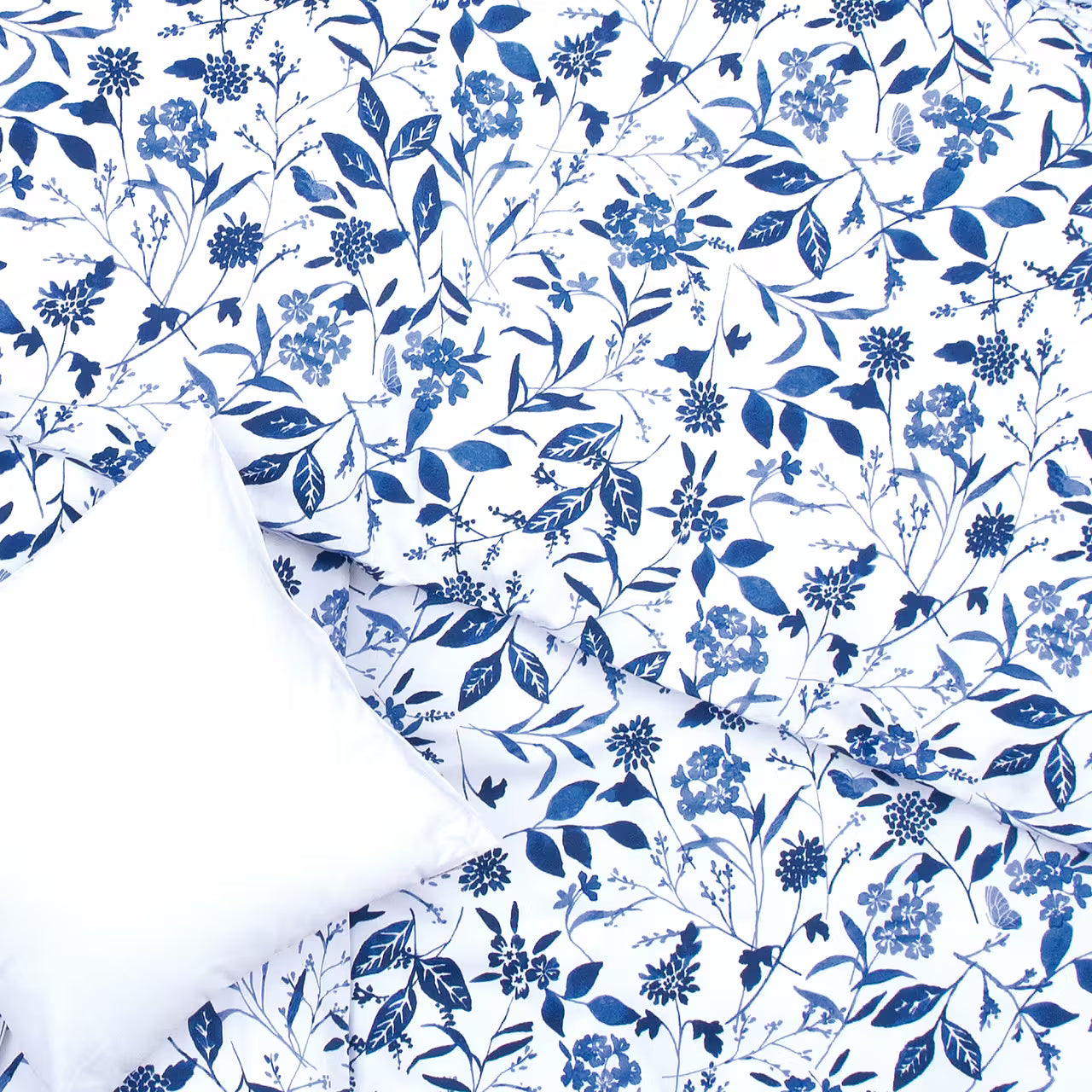 Obliečky SATÉN PLUS brianna biela modrá