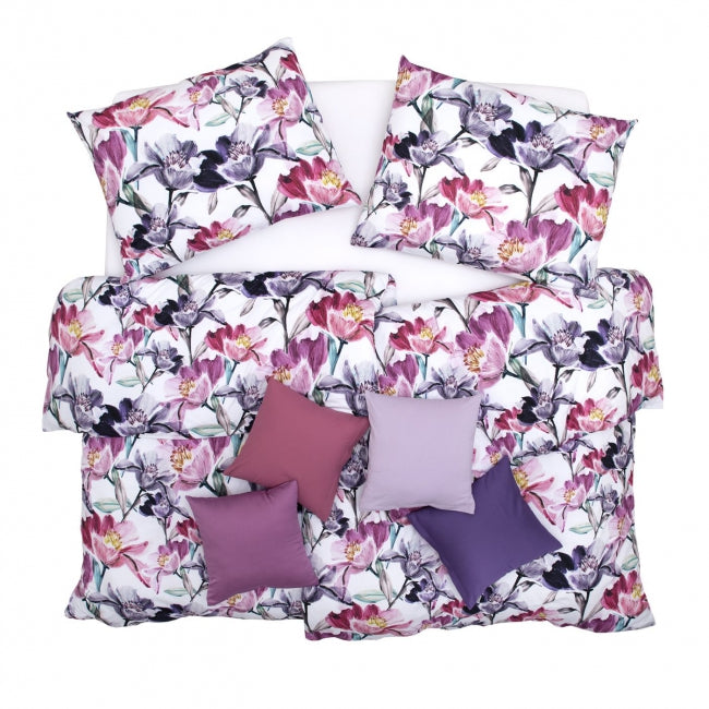 Obliečky ART JERSEY aqua bloom fialová ružová