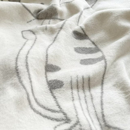 Deka VELUR STYLE cats smotanová sivá