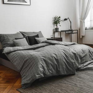 Obliečky KLASIK SOFT kocka sivá