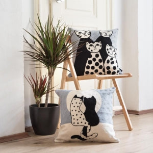 Dekoračný návlek ART WOOL cat family