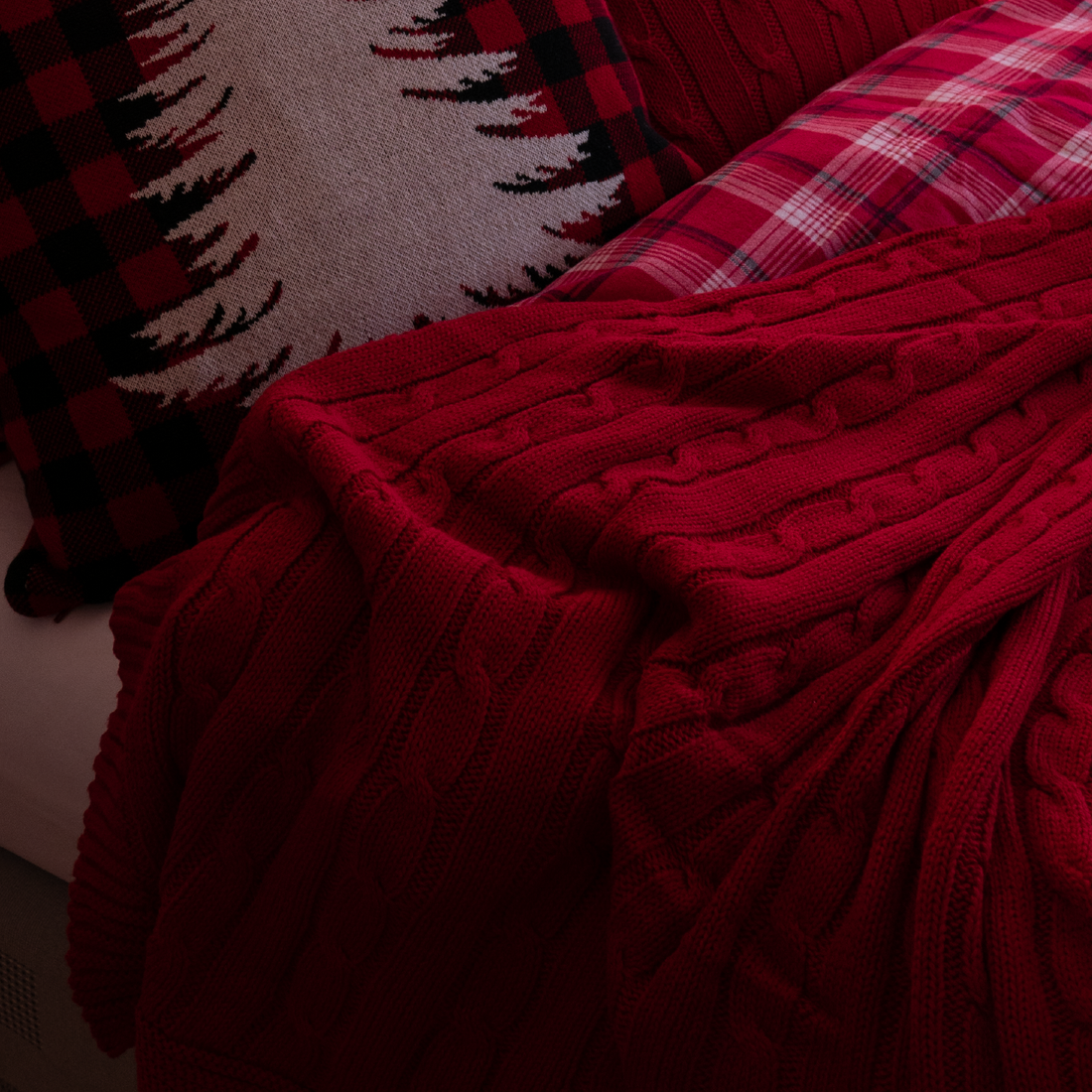 Deka pletená IMPERIAL červená