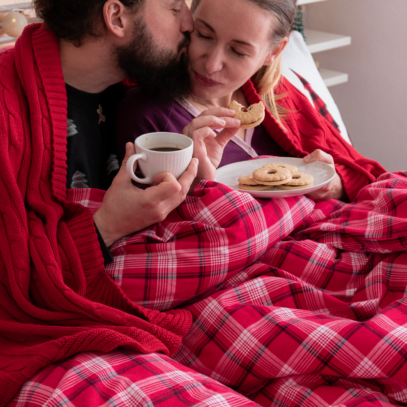 Deka pletená IMPERIAL červená