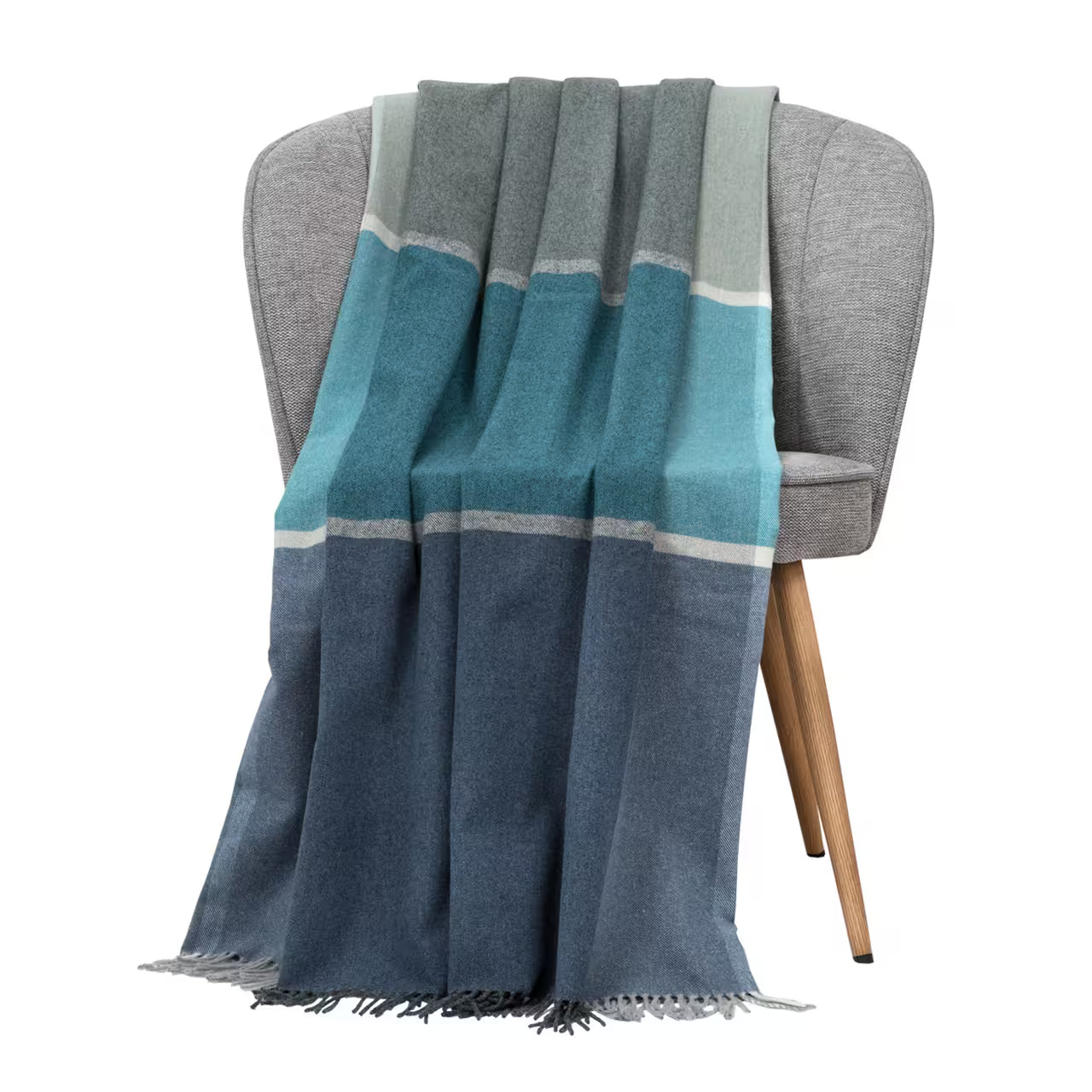 Deka vlnená DELI WOOL kocka tyrkysová