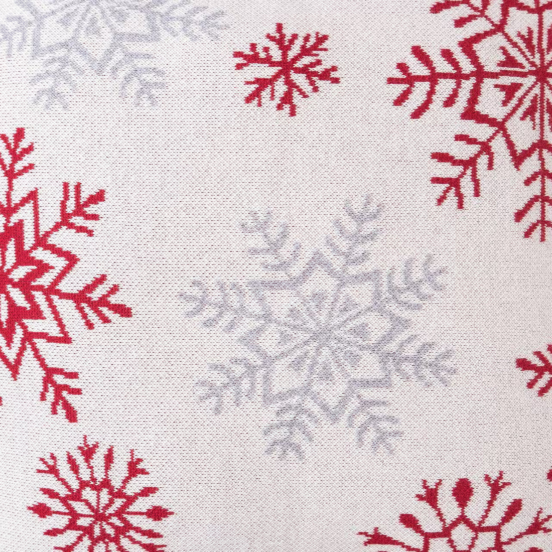 Dekoračný návlek pletený DESIGN veľké vločky smotanová