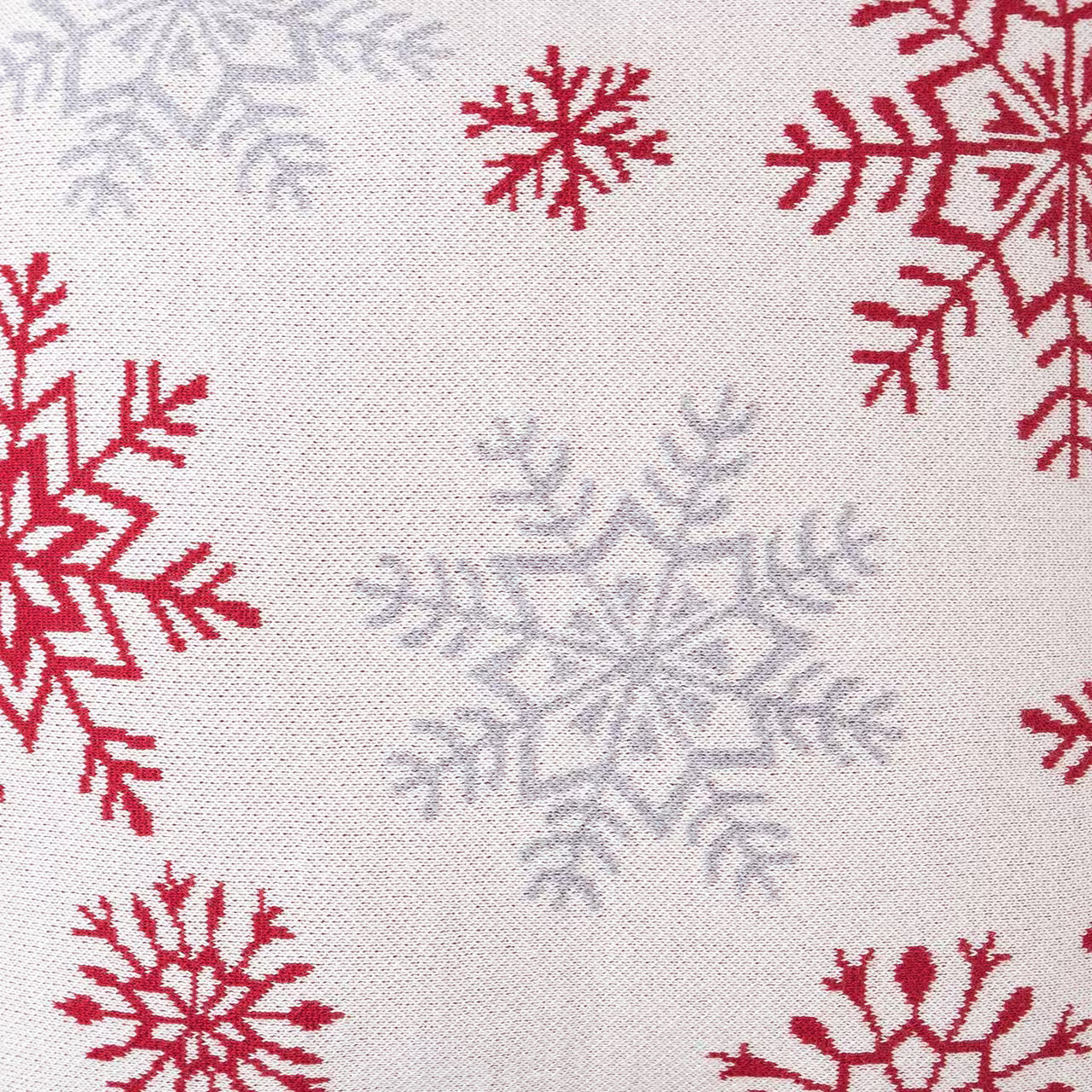 Dekoračný návlek pletený DESIGN veľké vločky smotanová