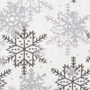 Dekoračný návlek MOTIV vločky biela sivá