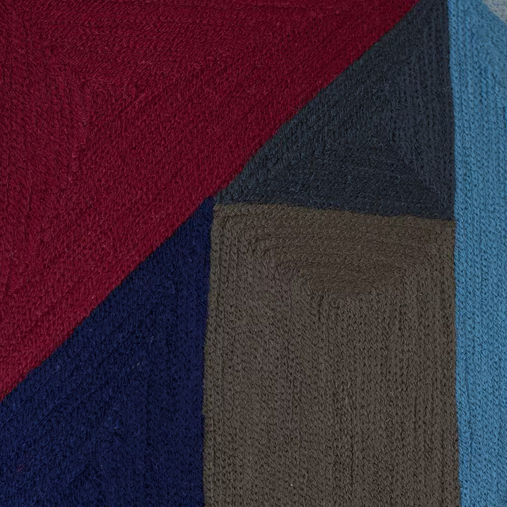 Dekoračný návlek ART COLOURS geo modrá,vínová