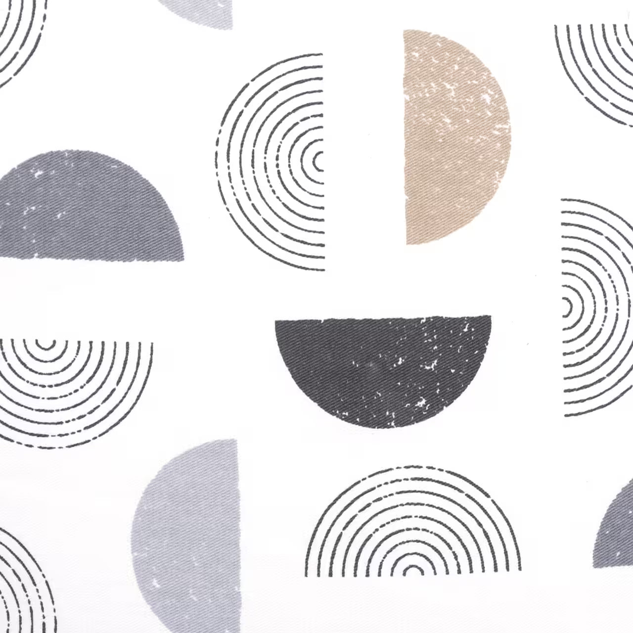 Dekoračný návlek DEKORO geo spiral biela sivá