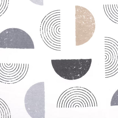 Dekoračný návlek DEKORO geo spiral biela sivá