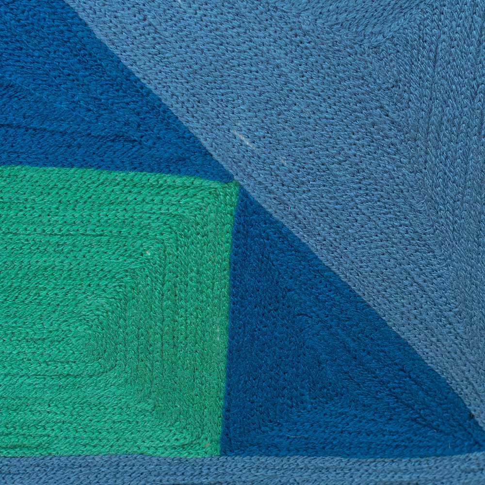 Dekoračný návlek ART COLOURS geo modrá, zelená