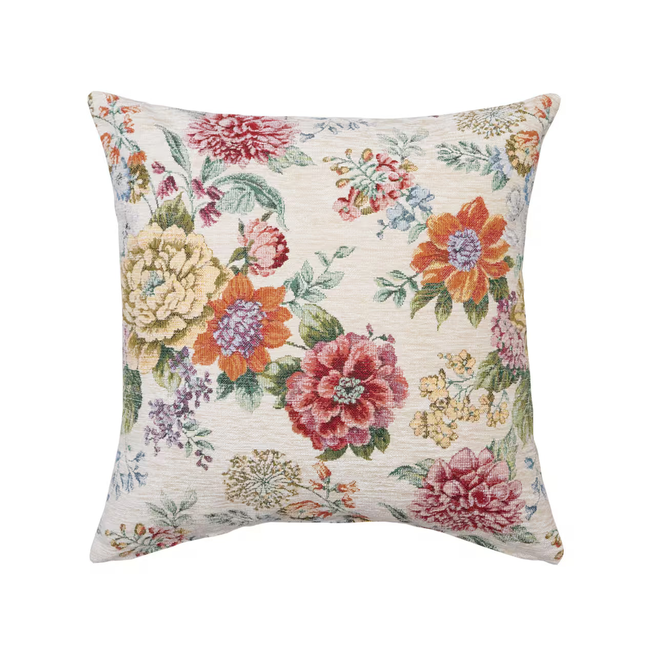 Dekoračný návlek GLAMOUR kvety smotanová