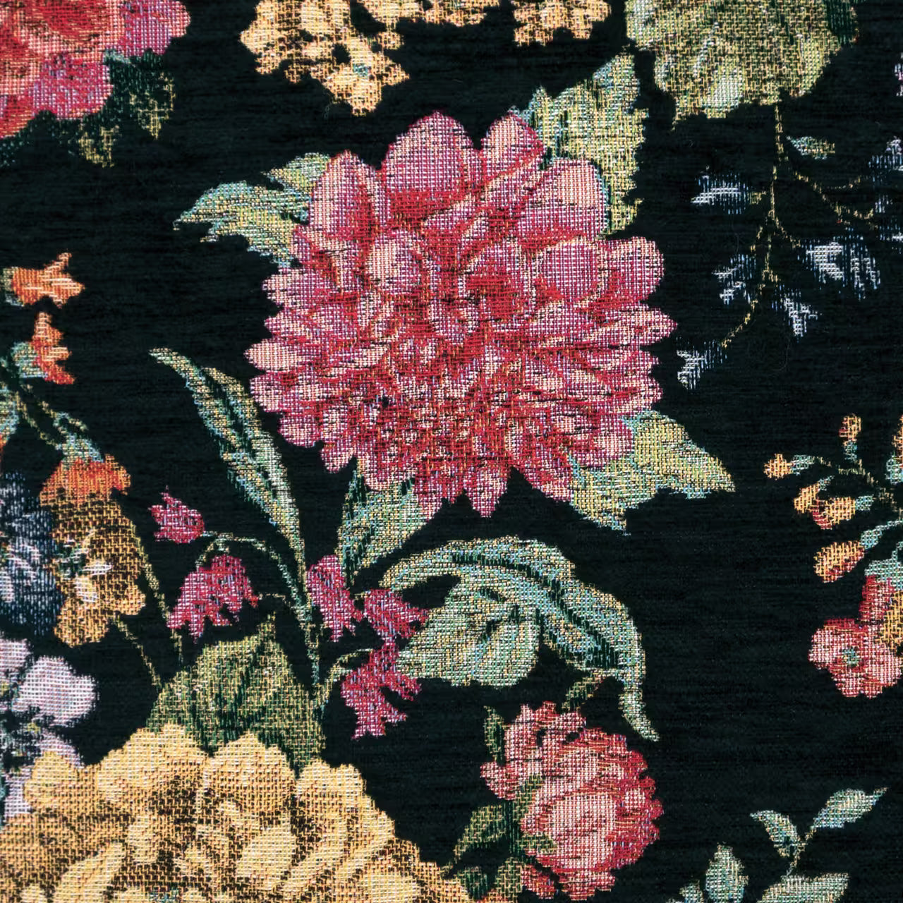 Dekoračný návlek GLAMOUR kvety čierna