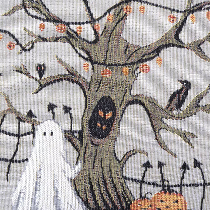 Dekoračný návlek MOTIV halloween sivá čierna