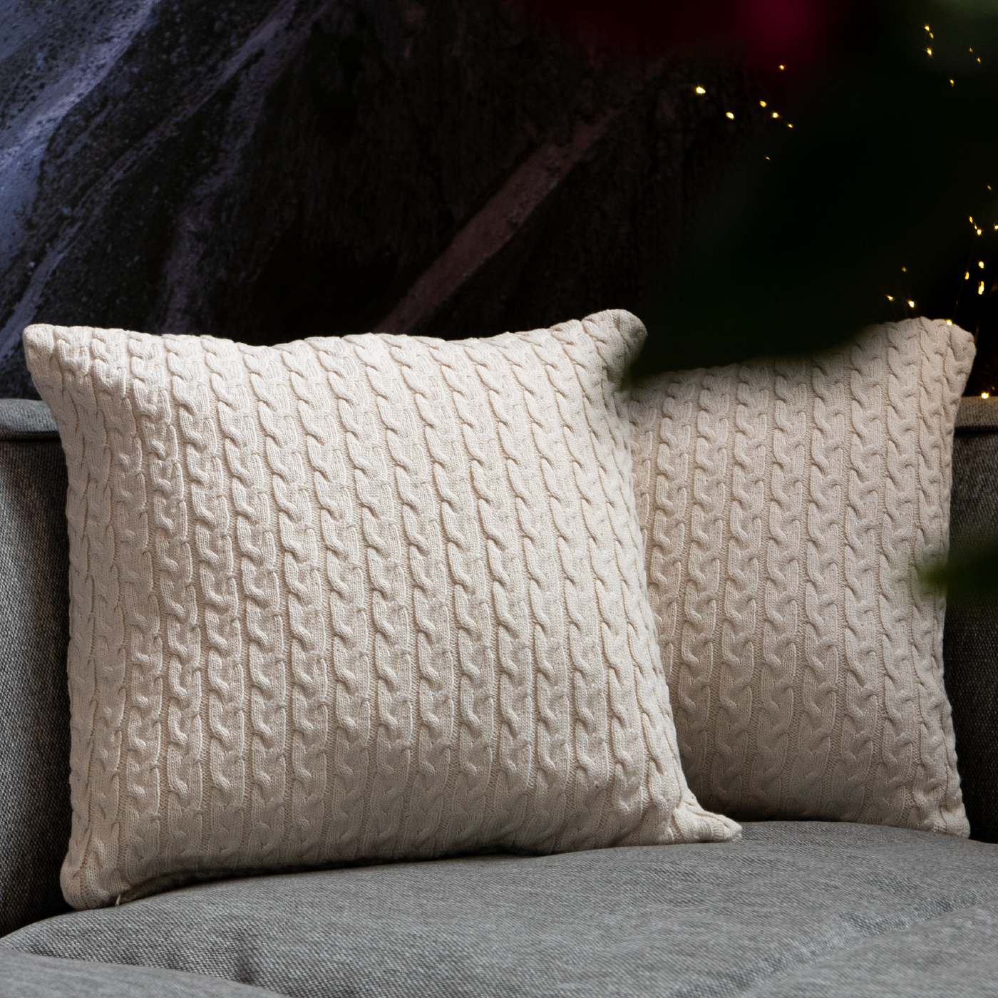 Dekoračný návlek IMPERIAL vrkôčiky smotanová