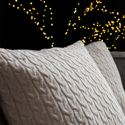 Dekoračný návlek IMPERIAL vrkôčiky smotanová