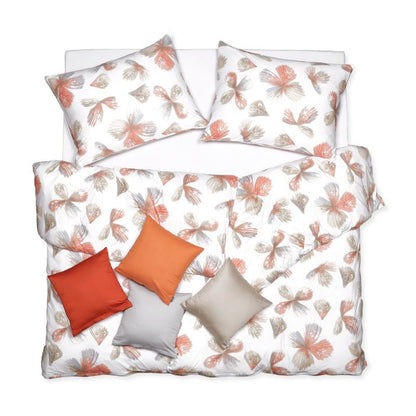 Obliečky JERSEY kvety tehlová