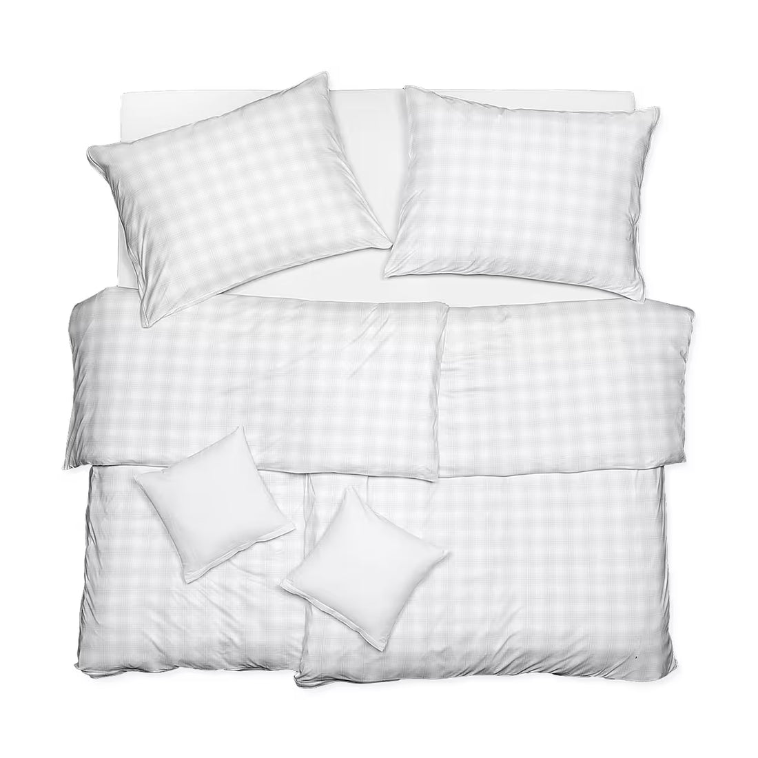 Obliečky JERSEY kocka sivá