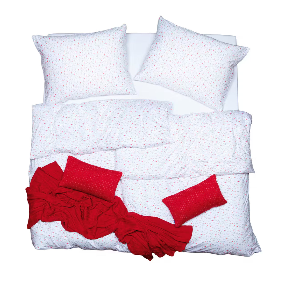 Obliečky JERSEY srdiečka