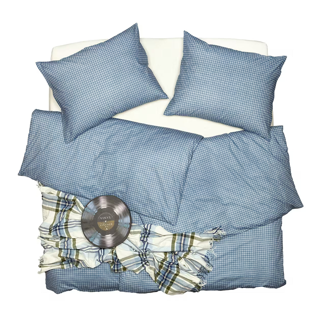 Obliečky KLASIK kocka modrá