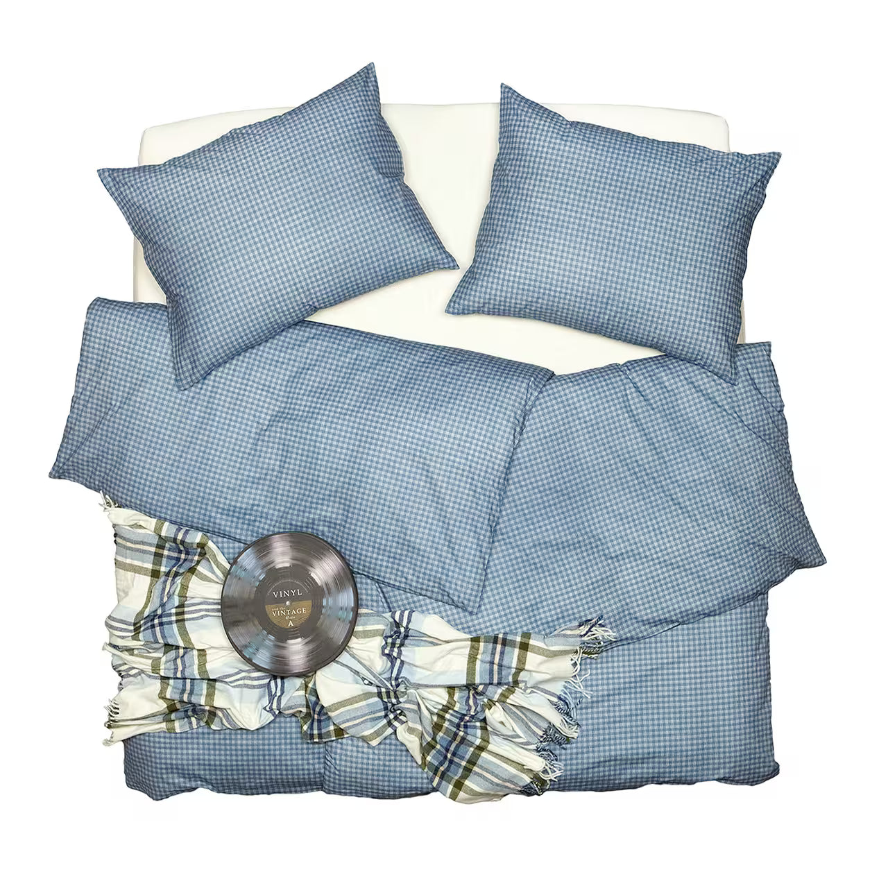 Obliečky KLASIK kocka modrá