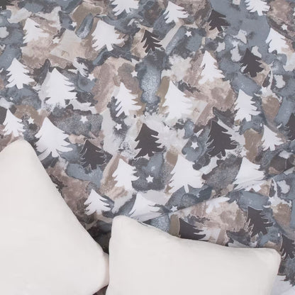 Obliečky KLASIK SOFT les sivá béžová